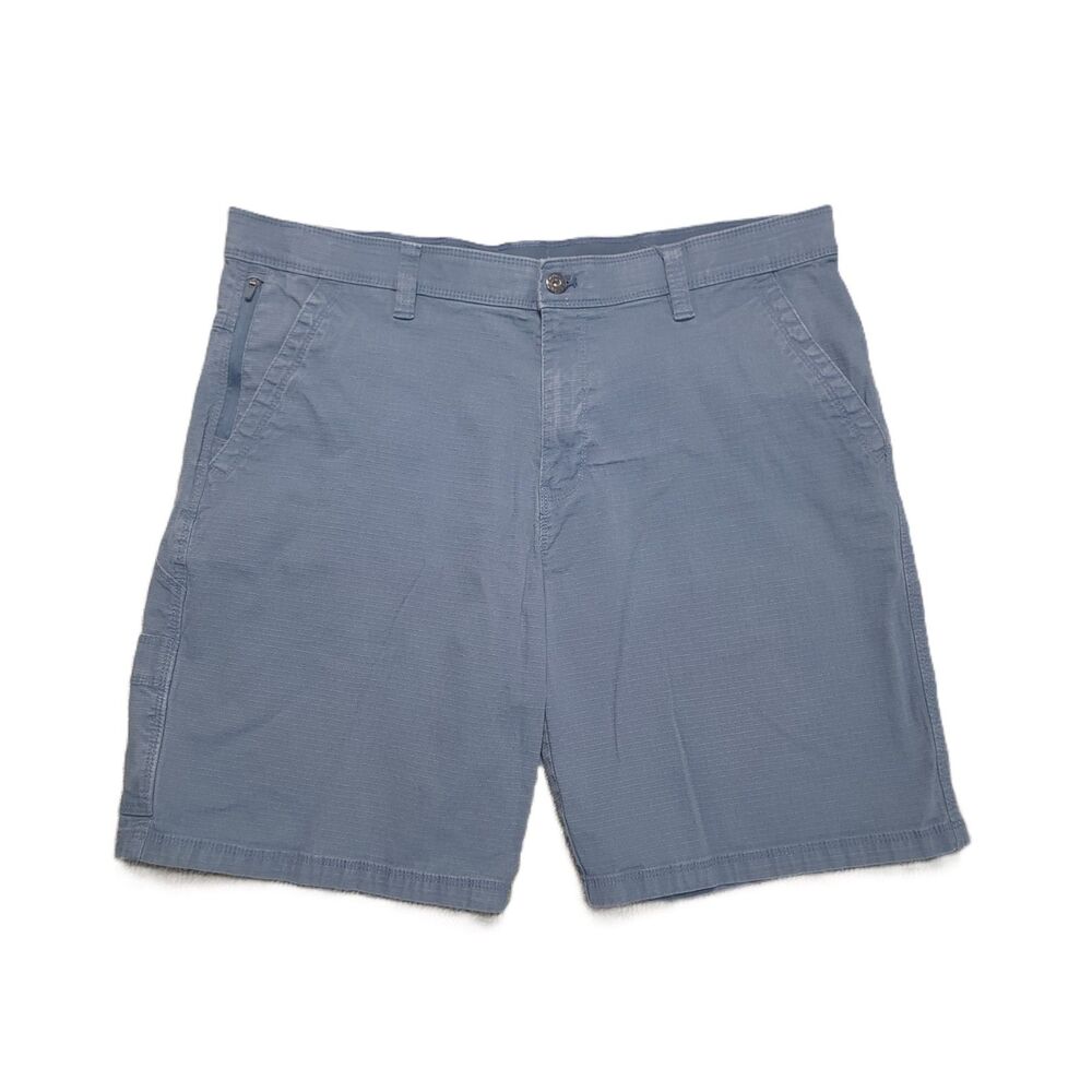 Weatherproof Utility Chino Shorts Mens 38 Blue Classic Stretch